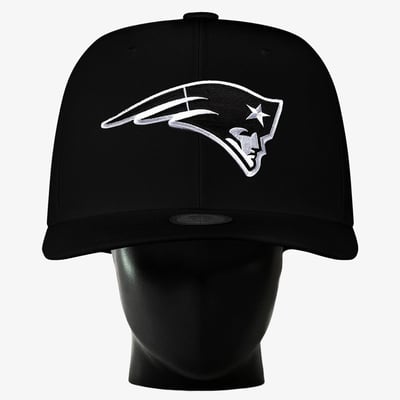 New England Patriots Noggin Boss Unisex Big Hat - Black